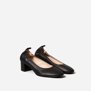Everlane Day heels. Black leather size 7.5